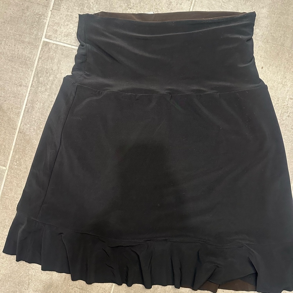 Reversible and Versatile Black or Brown Maternity Tulip Skirt